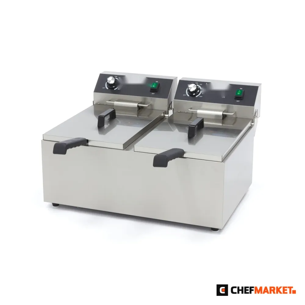 Двоен фритюрник 2 × 11 л, 2 коша, 230 V