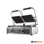 Двоен контактен грил с оребрени плочи, 2 × 1800 W, снимка 2