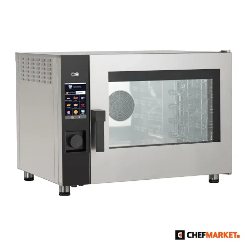 Електрическа фурна с конвекция и пара, 5 тави GN 1/1 или 600 × 400 мм
