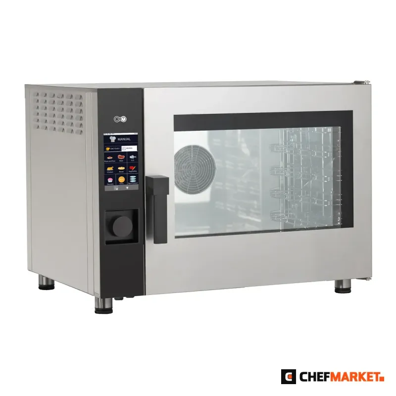 Електрическа фурна с конвекция и пара, 5 тави GN 1/1 или 600 × 400 мм