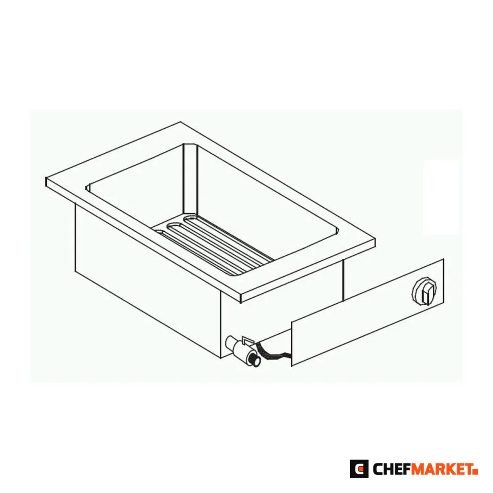 Електрически фритюрник за вграждане, 1 вана 10 л, 5,5 kW