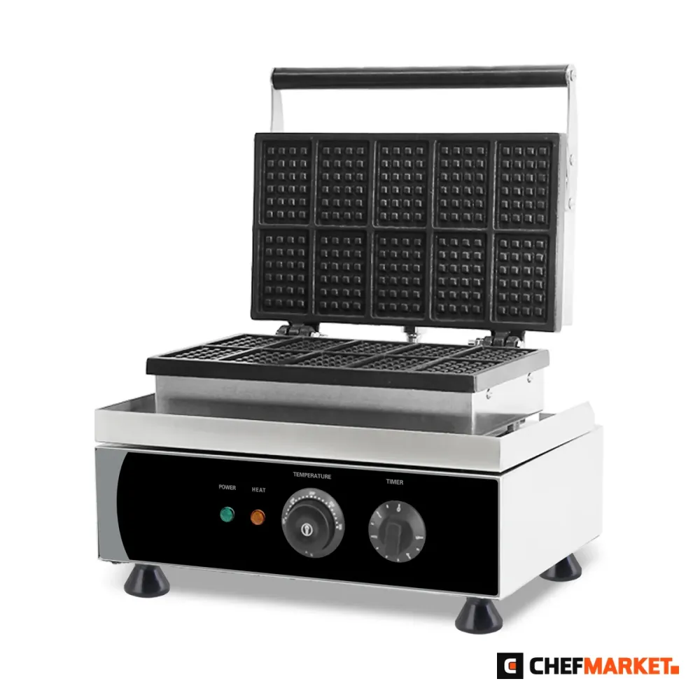 Гофретник за 10 белгийски гофрети, 1,75 kW