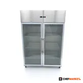 Хладилен шкаф 1200 л със стъклени врати, 6 рафта GN 2/1, 230 V, снимка 2