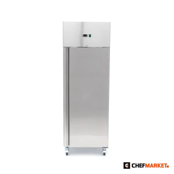 Хладилен шкаф 600 л, 3 рафта GN 2/1, плътна врата, на колела, 230 V