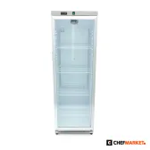 Хладилник с остъклена врата 400 л, неръждаема стомана, 230 V, снимка 1