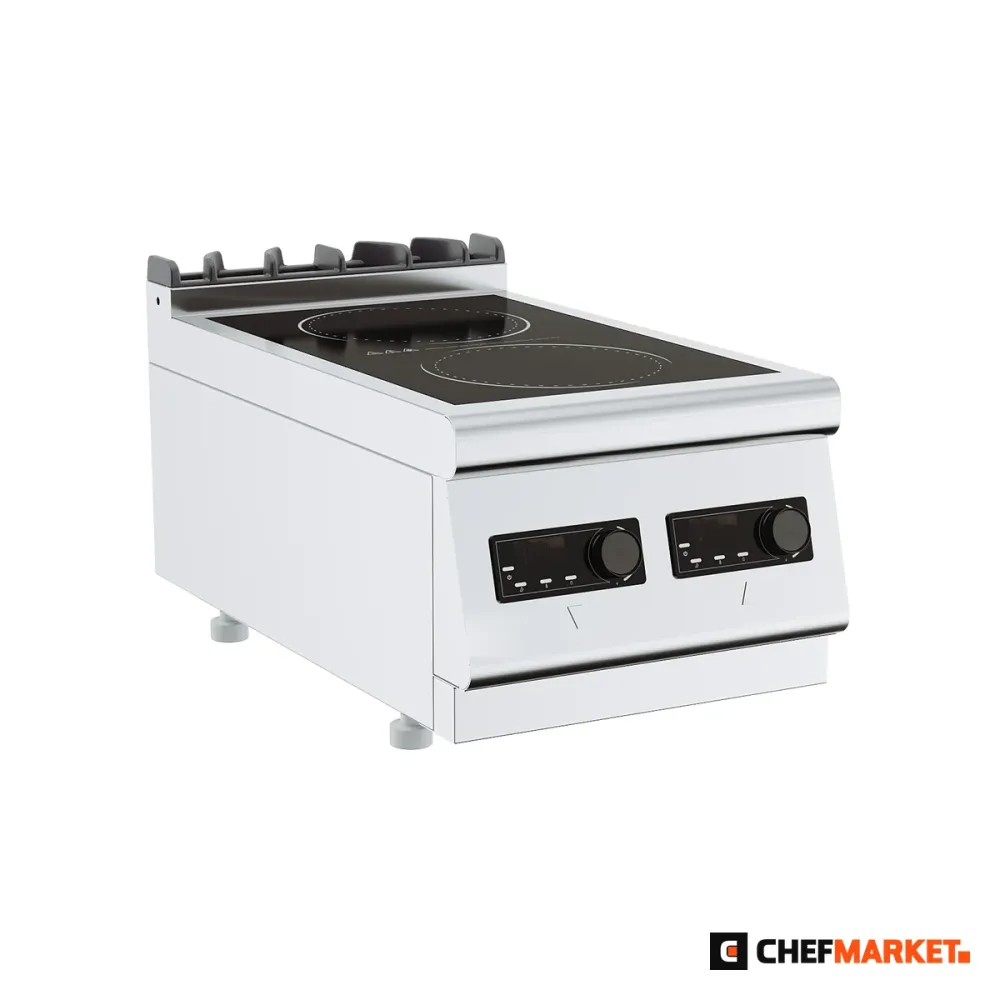 Индукционен котлон, 2 зони, 7 kW, настолен, дълбочина 700 мм