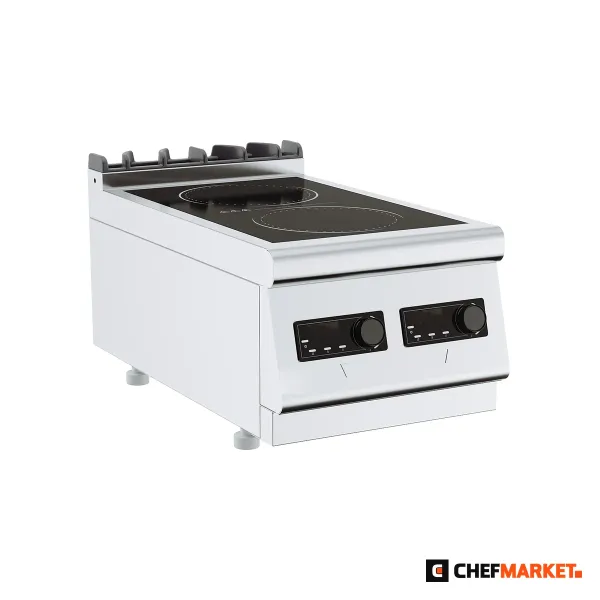 Индукционен котлон, 2 зони, 7 kW, настолен, дълбочина 700 мм