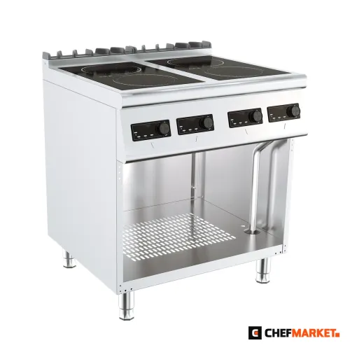 Индукционен котлон, 4 зони, 14 kW, на шкаф, дълбочина 700 мм