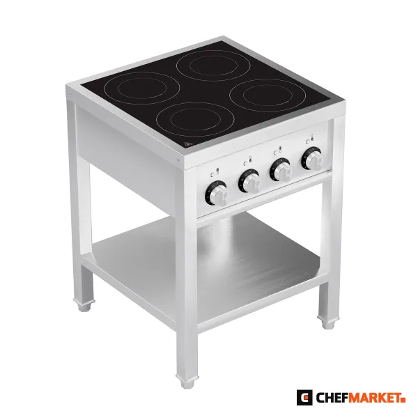 Индукционен котлон на отворена стойка, 4 зони, 14 kW